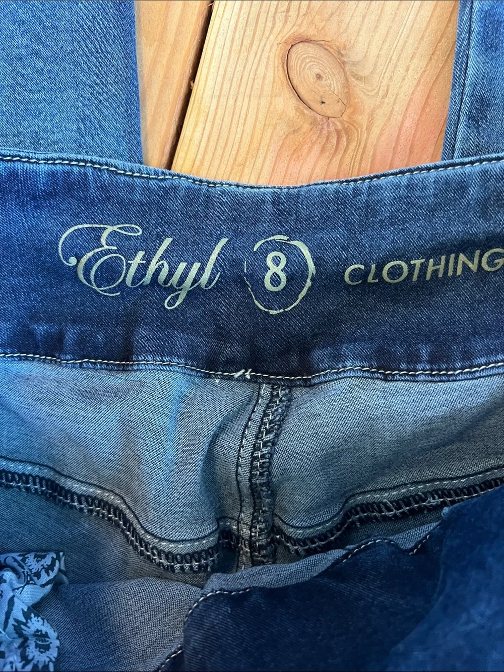 Frayed Hem Indigo Denim Jeans